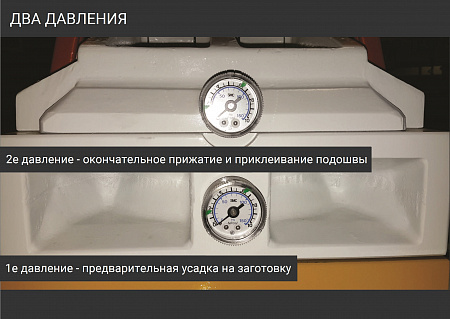 Однопозиционный пневматический пресс для приклеивания подошвы, купольная мембрана, мод. 218S